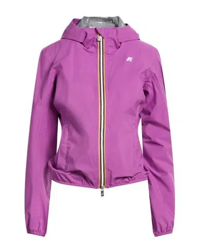 K-way Woman Jacket Mauve Size S Polyester, Polyurethane In Purple