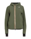 K-way Woman Jacket Military Green Size S Polyester, Polyurethane In Green