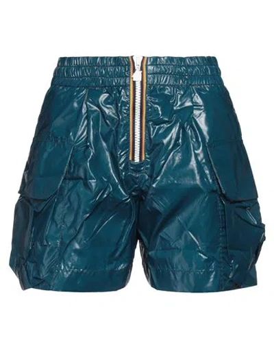 K-way Woman Shorts & Bermuda Shorts Deep Teal Size M Polyamide In Green