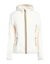 K-way Woman Sweatshirt Ivory Size S Polyester, Elastane In White