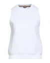 K-way Woman Sweatshirt White Size L Cotton, Polyester, Elastane In White