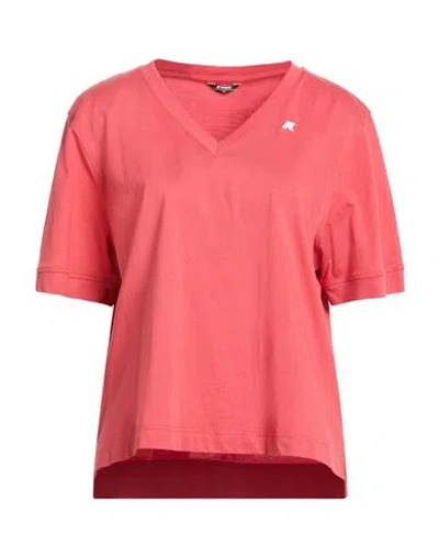 K-way Woman T-shirt Brick Size Xxl Cotton In Red