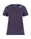 K-way Woman T-shirt Dark Purple Size Xs Cotton