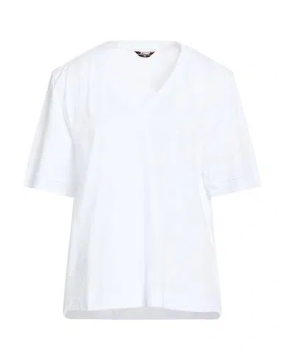 K-way Woman T-shirt White Size L Cotton