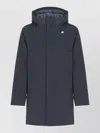 K-way Womens Short Down Hooded Jacket In Blue