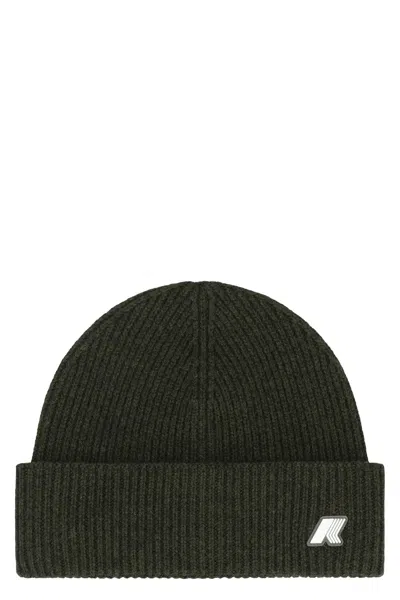 K-way Wool Knit Hat In Green