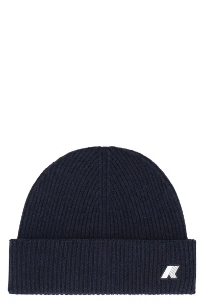 K-way Wool Knit Hat In Blue