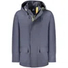 K-way Blue Wool Jacket In Blue