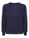 K-way Sweater In Wool Blend Ribbed In Blue