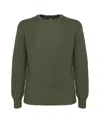 K-way Ribbed Round-neck Sweater In Green