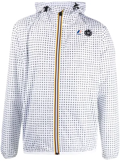 K-way X 10 Corso Como Polka-print Zipped Jacket In White