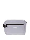 K-way Zip-closure Logo-patch Wash Bag In Purple