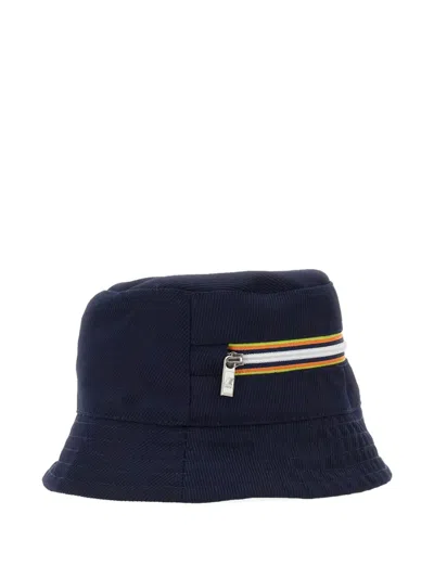 K-way Pascalle Bucket Hat Featuring Striped Detail In Blue