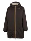K-way Zip-fastening Hooded Jacket In Blue