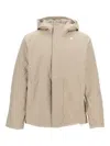 K-way Zip-fastening Padded Jacket In Neutral