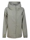 K-way Zip-fastening Raincoat In Gray