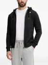 K-way Zip-front Hooded Hoodie In Black