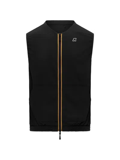 K-way Zip Hooded Coat In Black