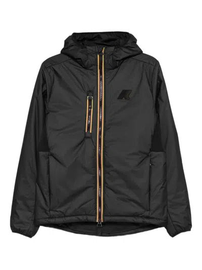K-way Zip Hooded Jacket In Black