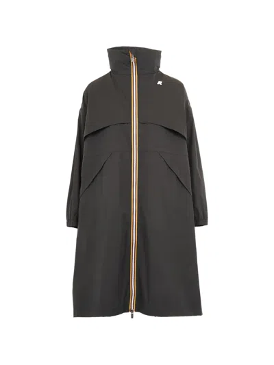 K-way Zip-up Coat In Black