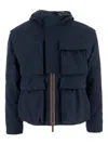 K-way Cotton Blend Jacket With Multiple Pockets In Blue