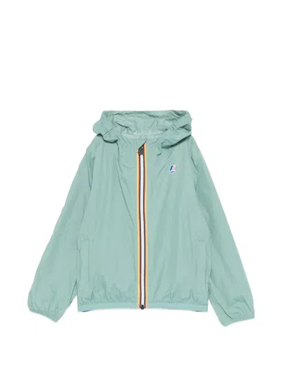 K-way Kids' Zip-up Hooded Jacket In Blue