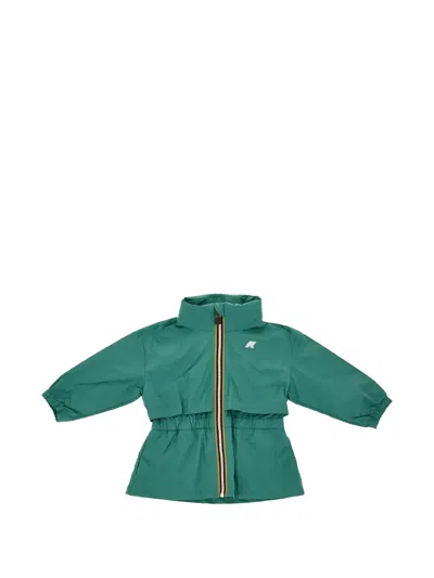 K-way Kids' Zip-up Jacket In Green