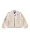 K-way Kids Short Sherpa Effect Jacket In White