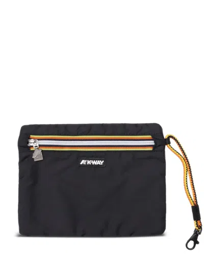 K-way Zip-up Wash Bag In Black