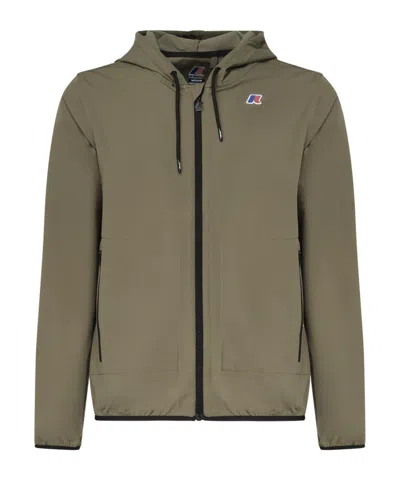 K-way Zipped Drawstring Jacket In Green