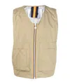 K-way Beige Water Repellent Vest In Neutral