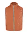 K-way Valen Stretch Dot Zip-fastening Logo Vest In Orange