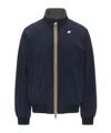 K-way Zippered Double-sided Cotton Jacket In Blue