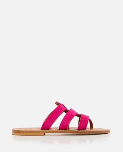 Kjacques Dolon Leather Sandals In Red