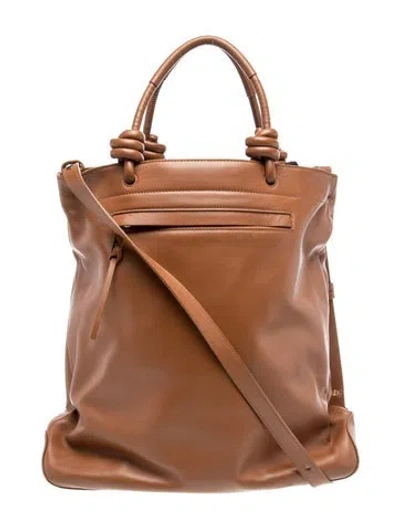 Pre-owned Kaai Leather Top Handle Bag In Brown