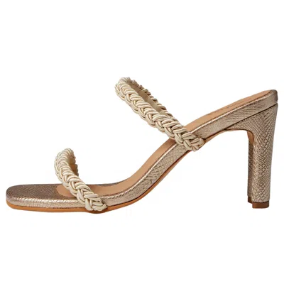 Kaanas Ariana Braided Heel Champagne H00154r-711 Women's In Brown