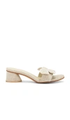 Kaanas Clover By Lun Flower Applique Sandals In Oat