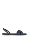 Kaanas Gaia Geo Amulet Pointy Leather Sandal In Navy