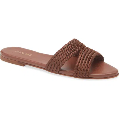 Kaanas Ivy Slide Sandal In Chocolate
