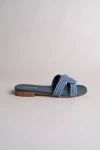 Kaanas Kaanaz Olas Infinity Corded Slide Sandals In Blue