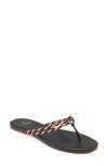Kaanas Litibuan Corded Flip Flop In Navy Multi