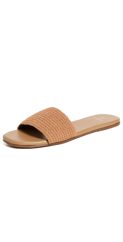 Kaanas Mallow Textured Band Slide Caramel