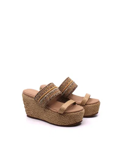 Kaanas Monteverde Wedge In Natural In Brown