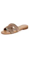 Kaanas Olas Corded Infinity Sandals Caramel In Caramel
