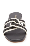 Kaanas Olas Slide Sandal In Black/white
