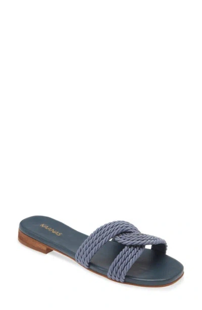 Kaanas Olas Slide Sandal In Navy