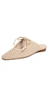 Kaanas Ramio Basketweave Mules Vanilla In Vanilla