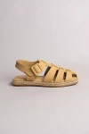 Kaanas Sakaki Fisherman Espadrille Sandals In Beige