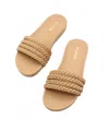 Kaanas Women's Ares Multi-braid Slide Sandal In Natural