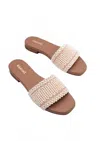 Kaanas Ayla Slide Sandal In Neutral